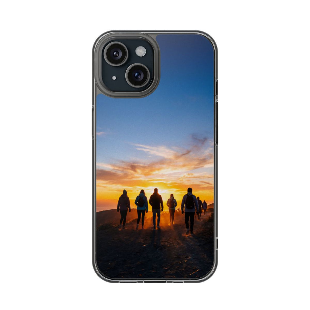 Clear Impact-Resistant Case - Sunset Peaks