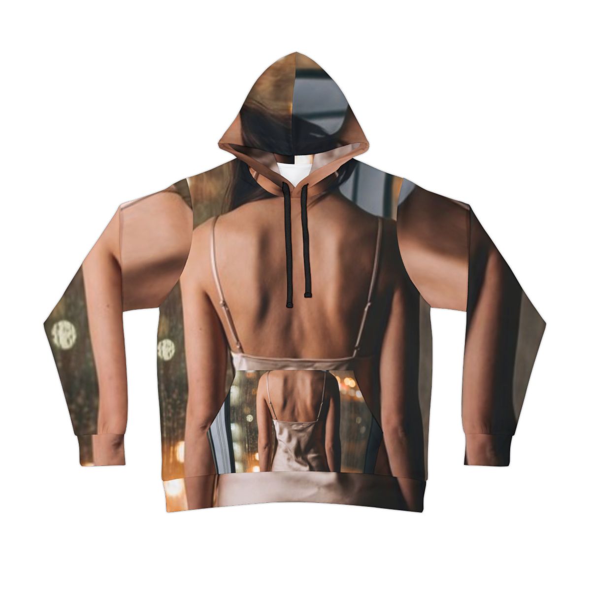 Athletic Hoodie - Shimmering City Nights | Echovira Gallery