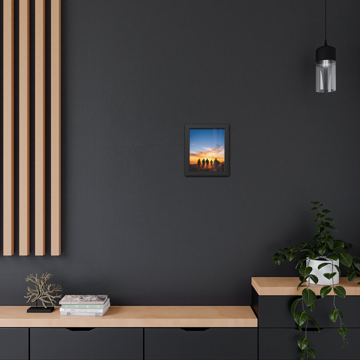 Framed Poster - Sunset Silhouette — Portrait