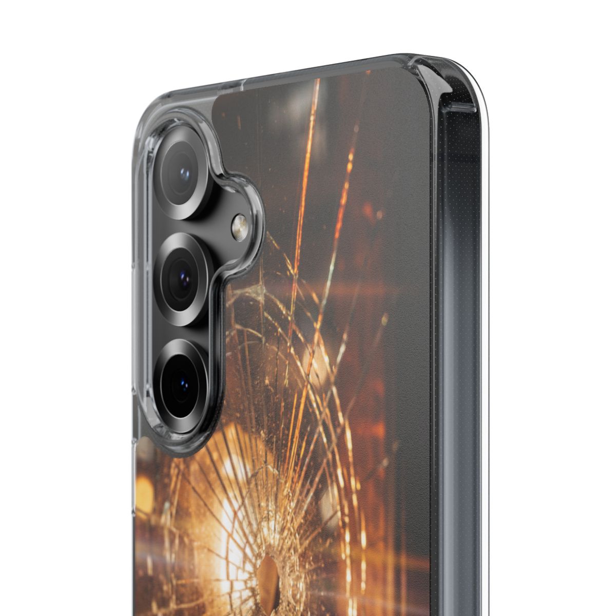 Clear Impact-Resistant Case - Fractured Glow