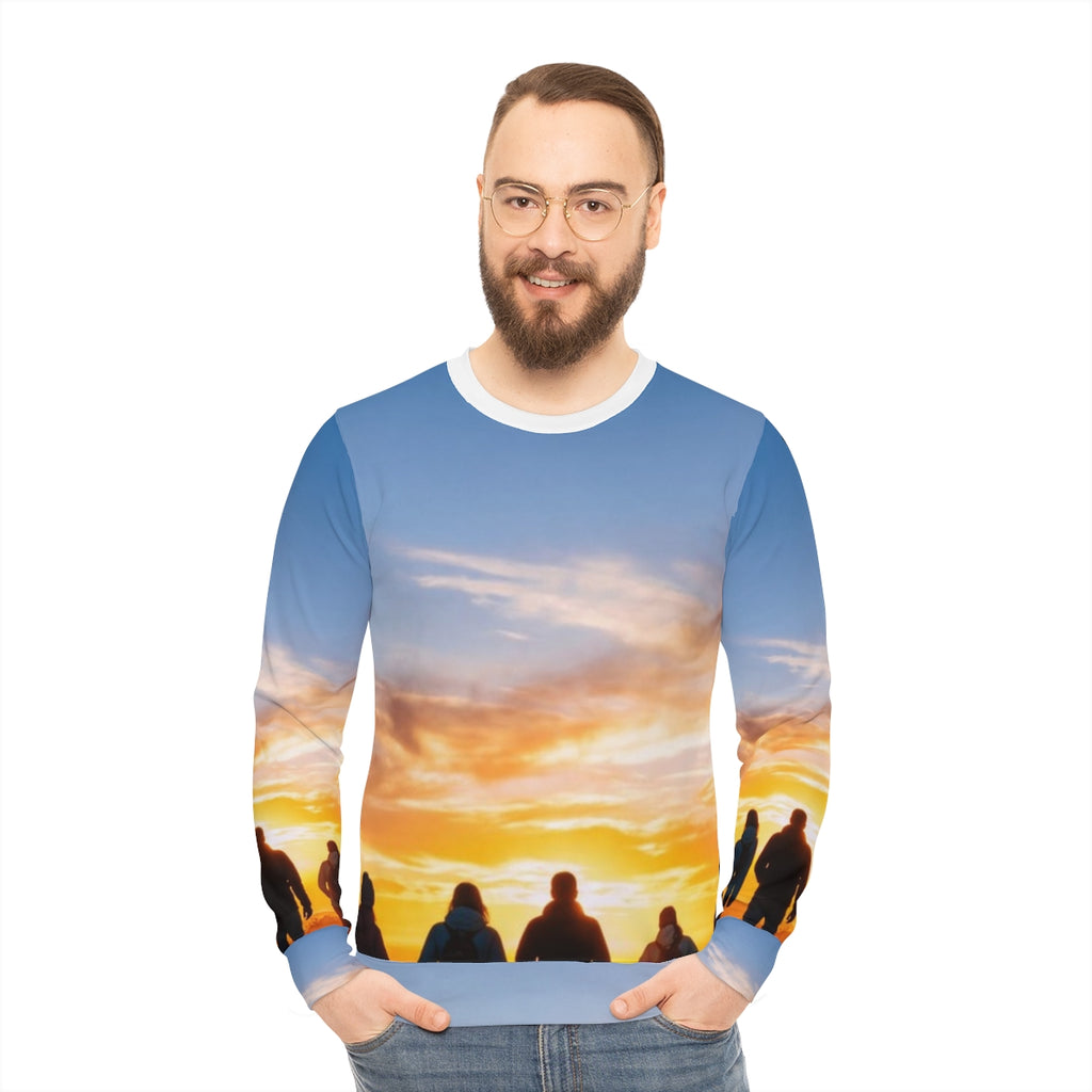 Men's Lightweight Sweatshirt - Sunset | Echovira Gallery