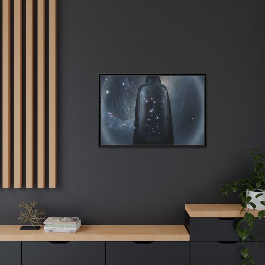 Framed Matte Canvas - Cosmic Sentinel — Black / 1.25" (10×8...