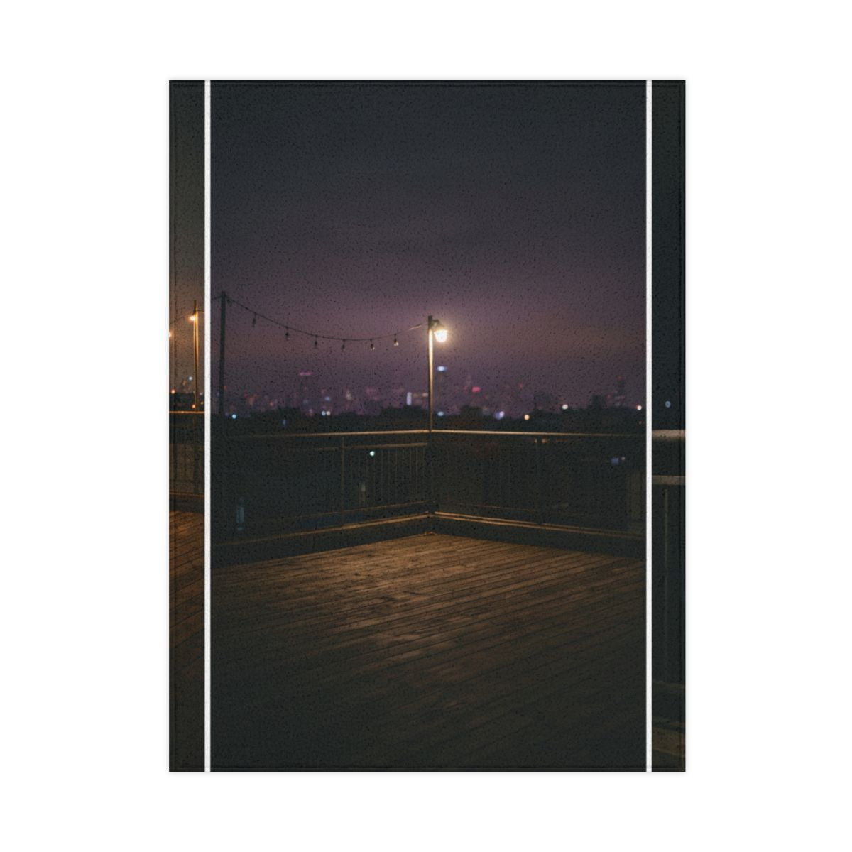 پتوی کودک با طرح افق شبانه شهر