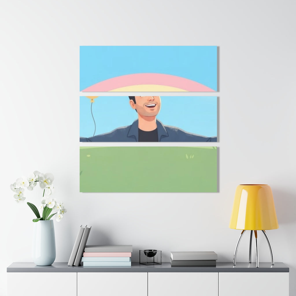Acrylic Prints Triptych - Meadow Horizons — Landscape |...