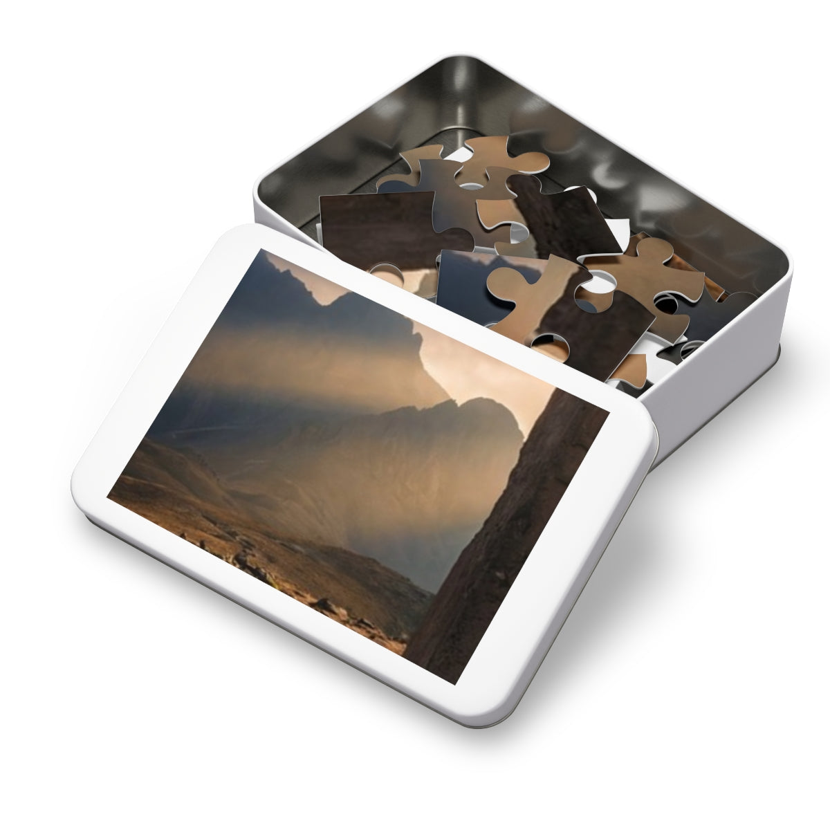 Jigsaw Puzzle with Tin - Mystic Monolith Ancient Persian......