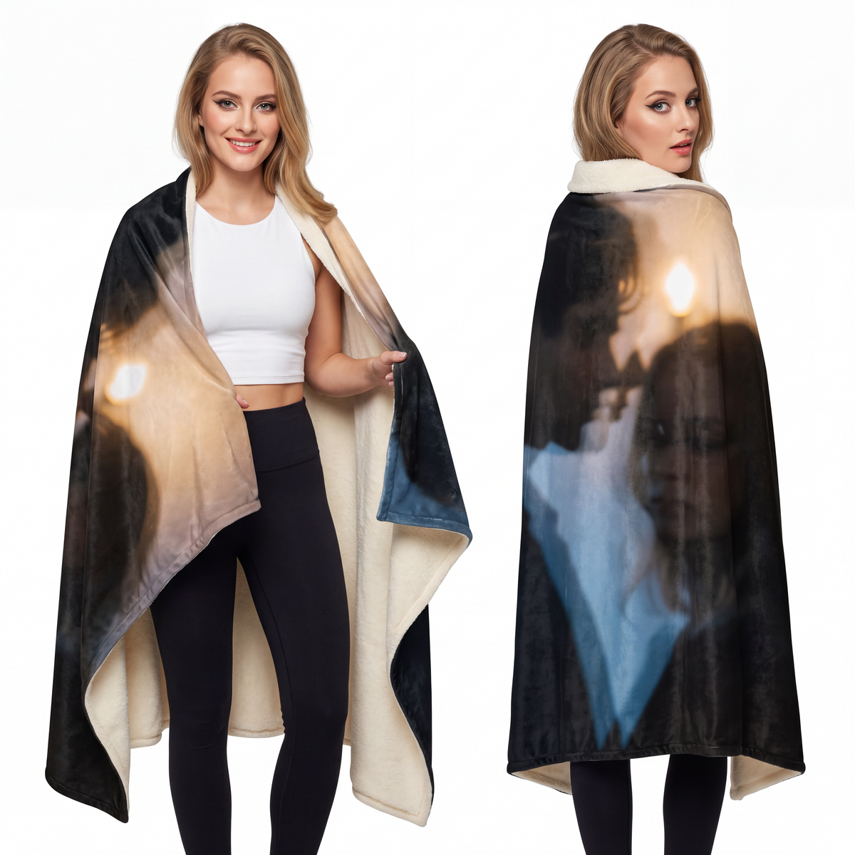 Midnight Reflections Blanket - Moody Cozy Bed Throw |...
