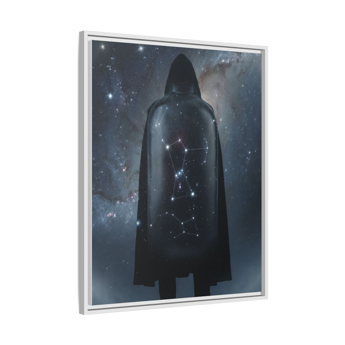 Framed Matte Canvas - Cosmic Sentinel — White / 1.25" (8×10, 9×12, 11×14, 12×16, 10×20, 12×18, 16×20, 16×24, 18×24, 12×36, 20×24, 16×32, 20×30, 24×30, 24×32, 16×48, 24×36, 24×48, 30×40, 20×60, 32×48, 30×60 & 40×60)