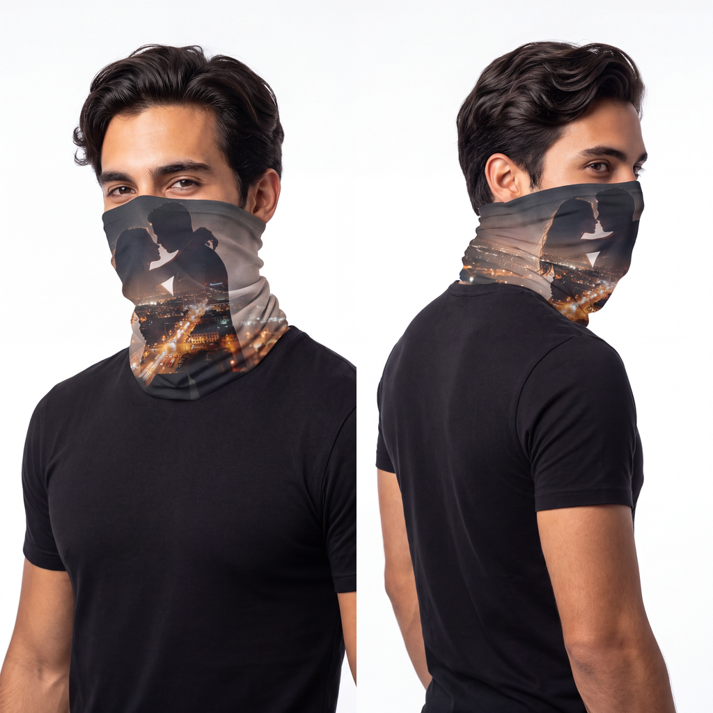 Men's Lightweight Neck Gaiter - Midnight City lights |...