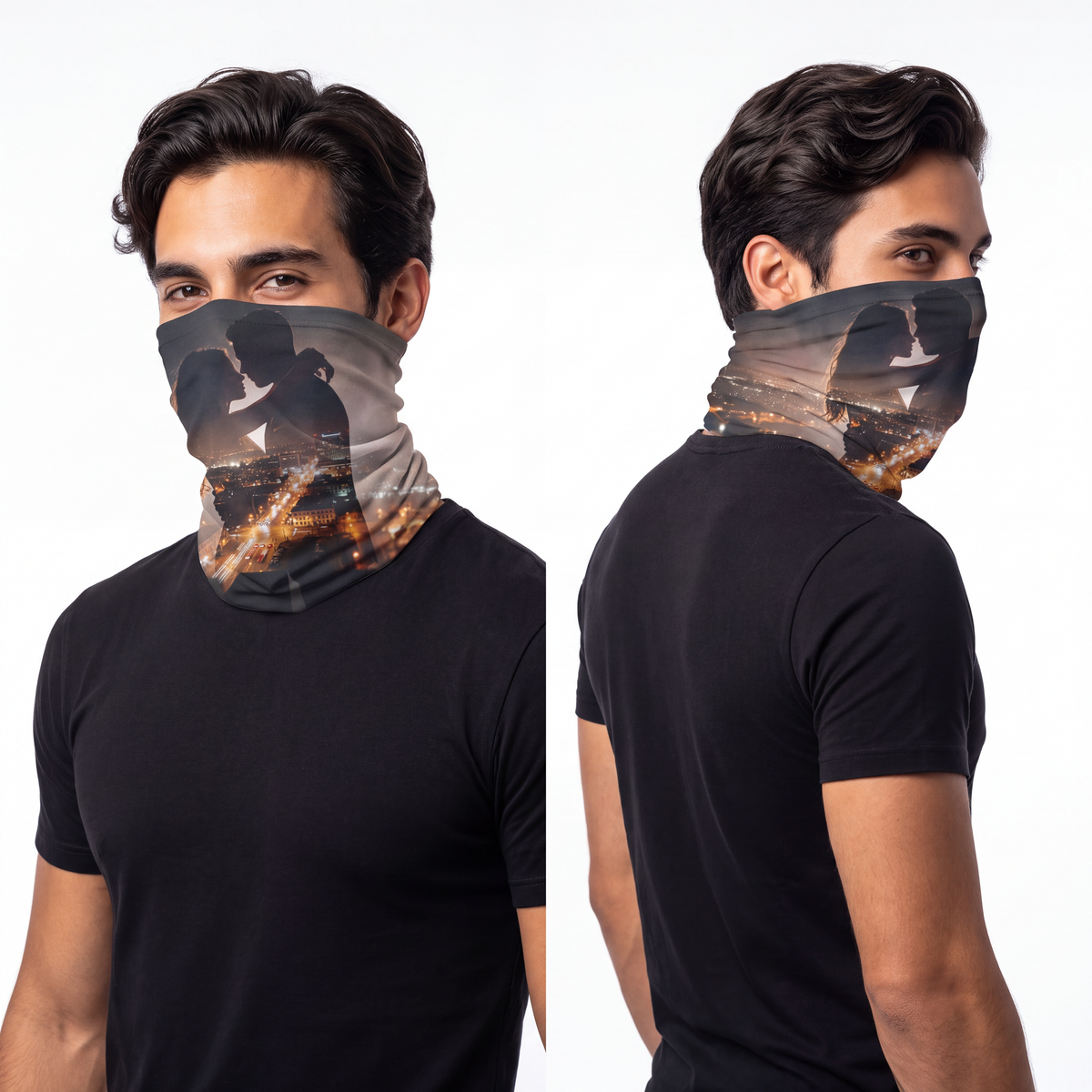 Men's Lightweight Neck Gaiter - Midnight City lights |...