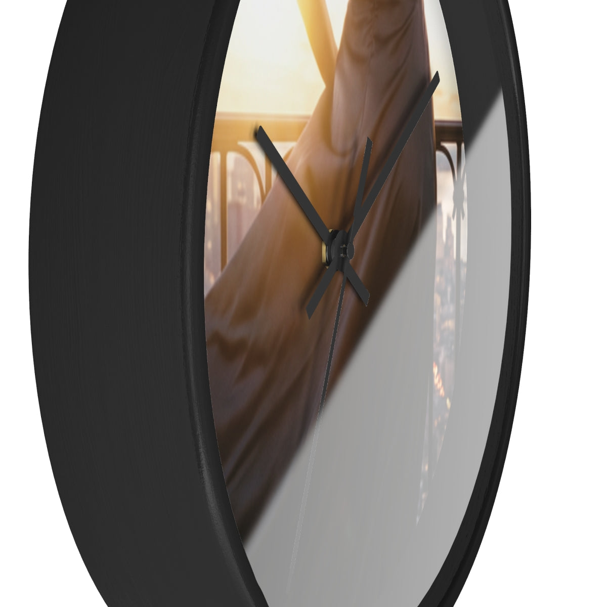 Wall Clock - Golden Hour City Elegance Wall Art | Echovira...