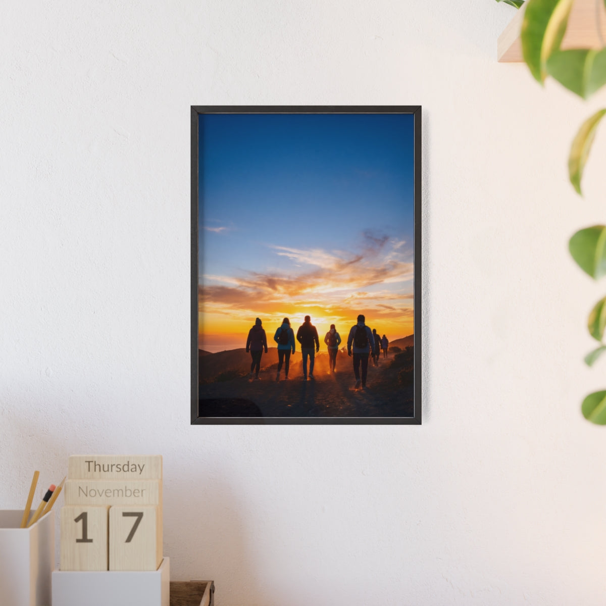 Posters with Wooden Frame - Sunrise Journey