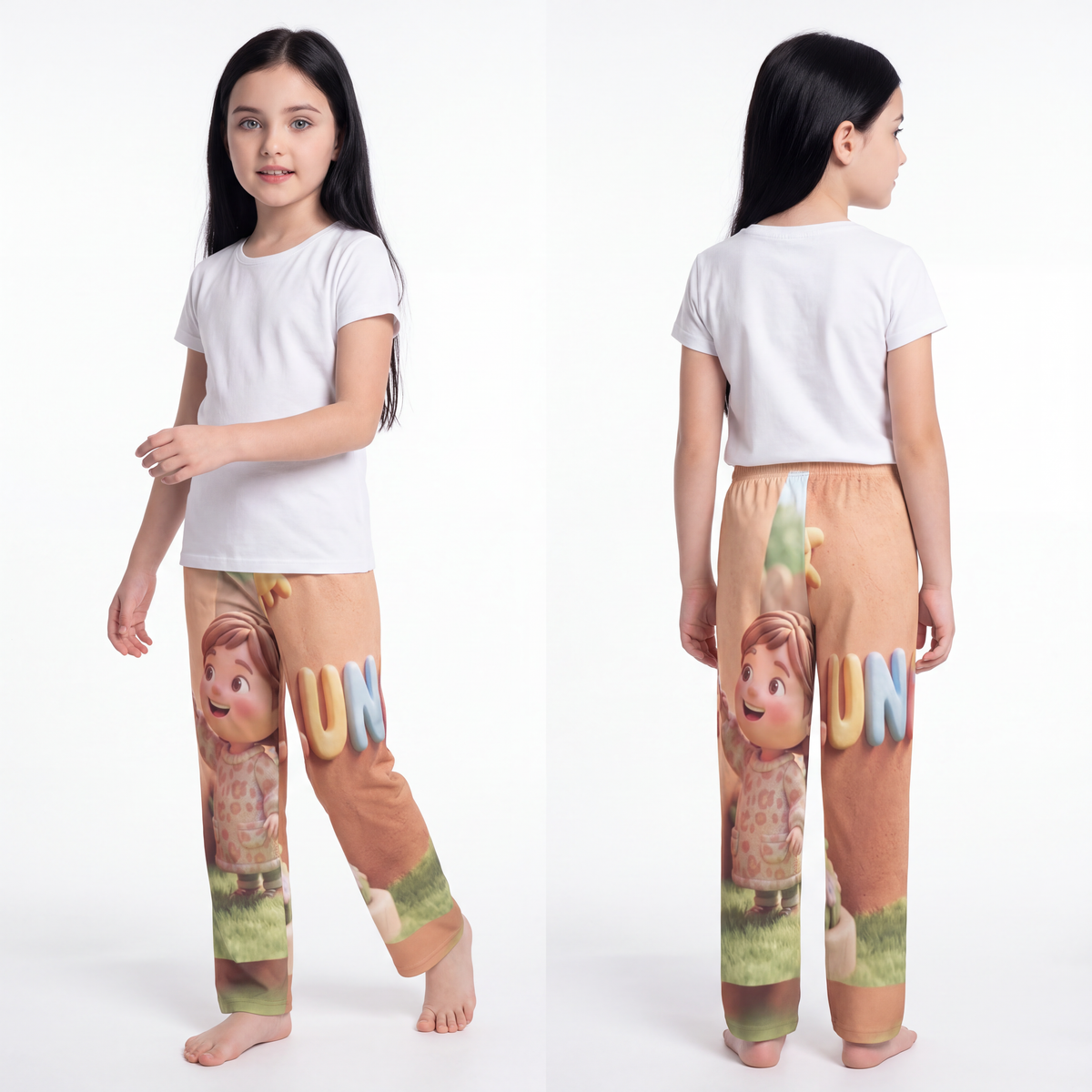 Kids Lounge Pants - Luna Clay Sunshine | Echovira Gallery