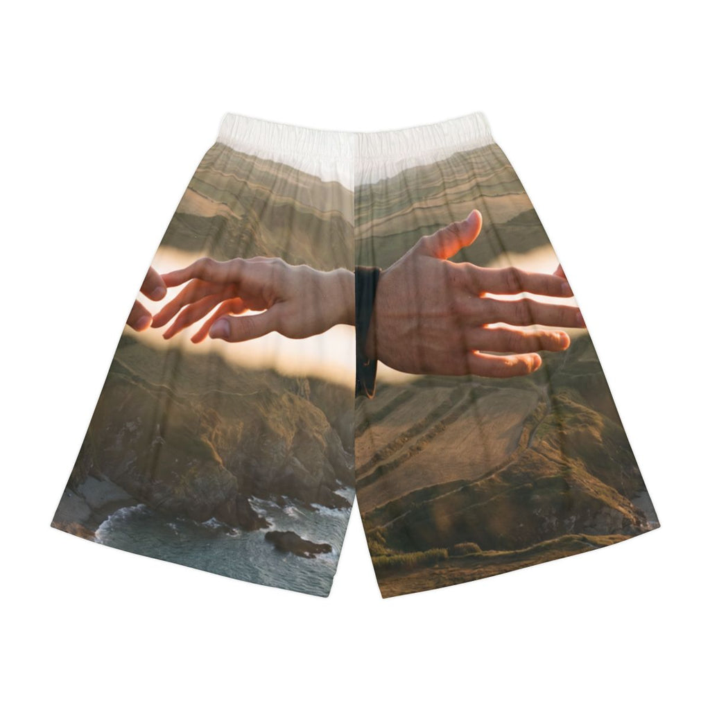 Men's Sports Shorts - The Infinite Touch | Ethereal Coastal...