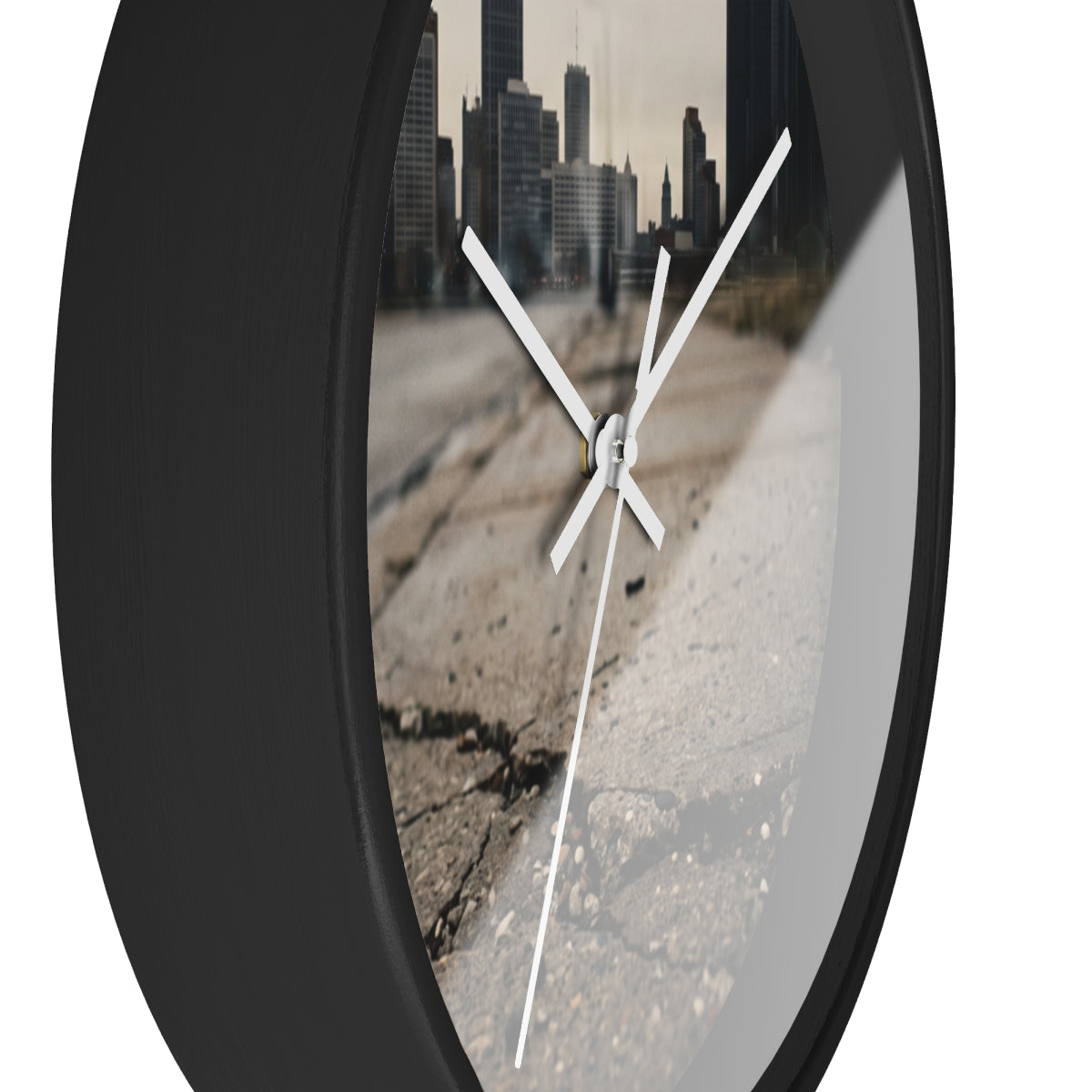 Wall Clock - Urban Skyline Horizon | Echovira Gallery
