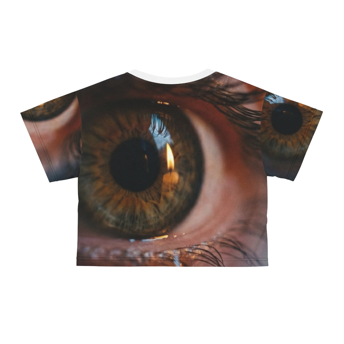 Crop Tee - Amber Iris Reflection Fine Art Print | Echovira...