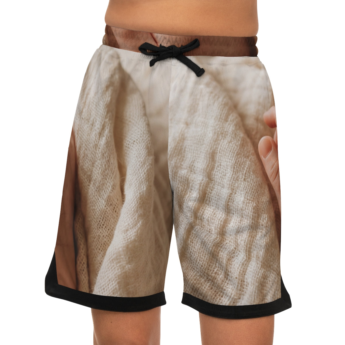 Men's Basketball Rib Shorts - Cozy Cream | Echovira Gallery