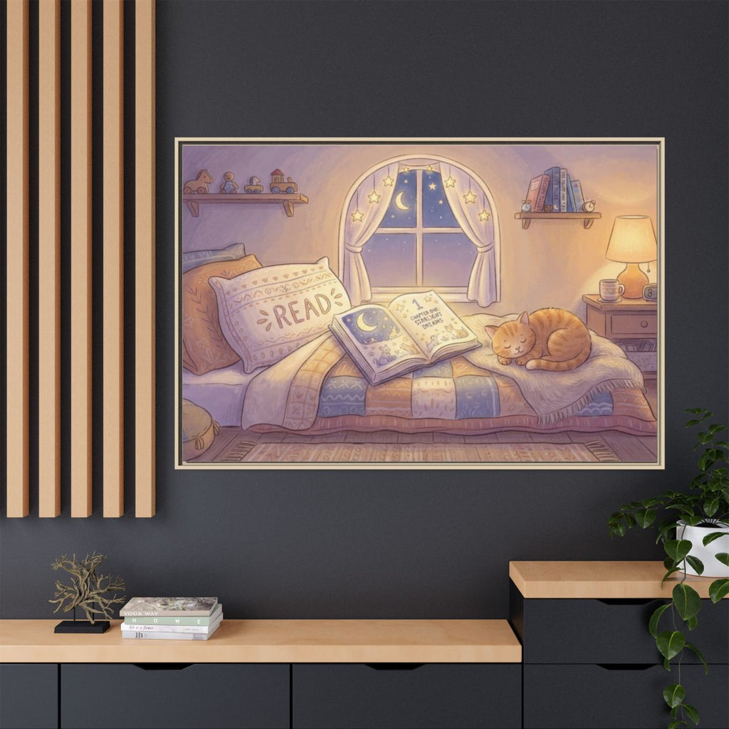 Framed Matte Canvas - Starlight Haven Slumber — Natural /......
