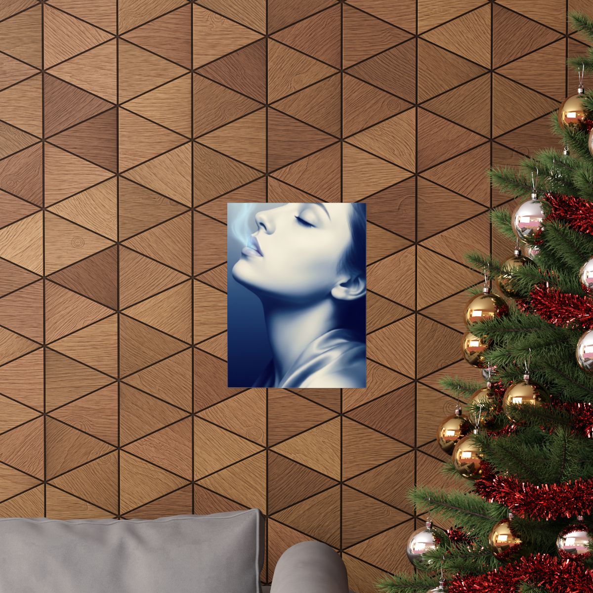 Matte Vertical Poster - Ethereal Blue Somnium Portrait (8×10...