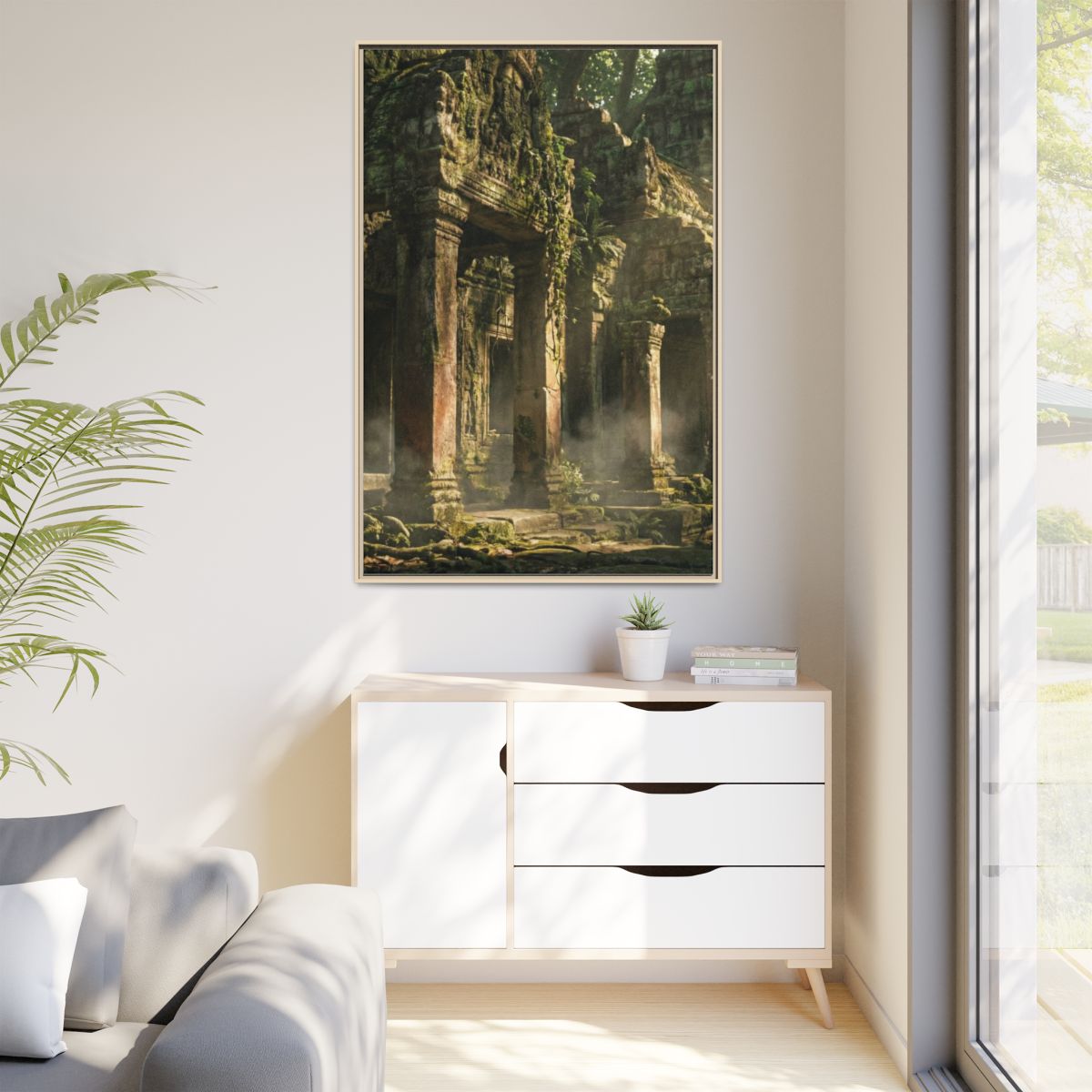 Matte Canvas Framed - Ancient Sanctuary (8×10, 9×12, 11×14...