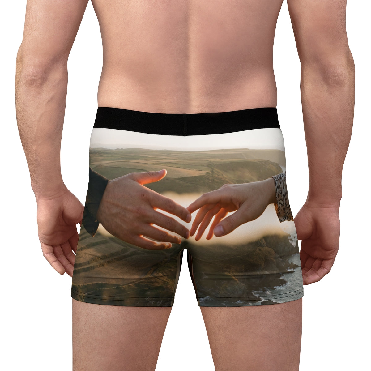 Men's Boxer Briefs - The Infinite Touch | Ethereal Coastal...
