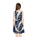 Girls' Sleeveless Sundress with Japanese Ribbon Art