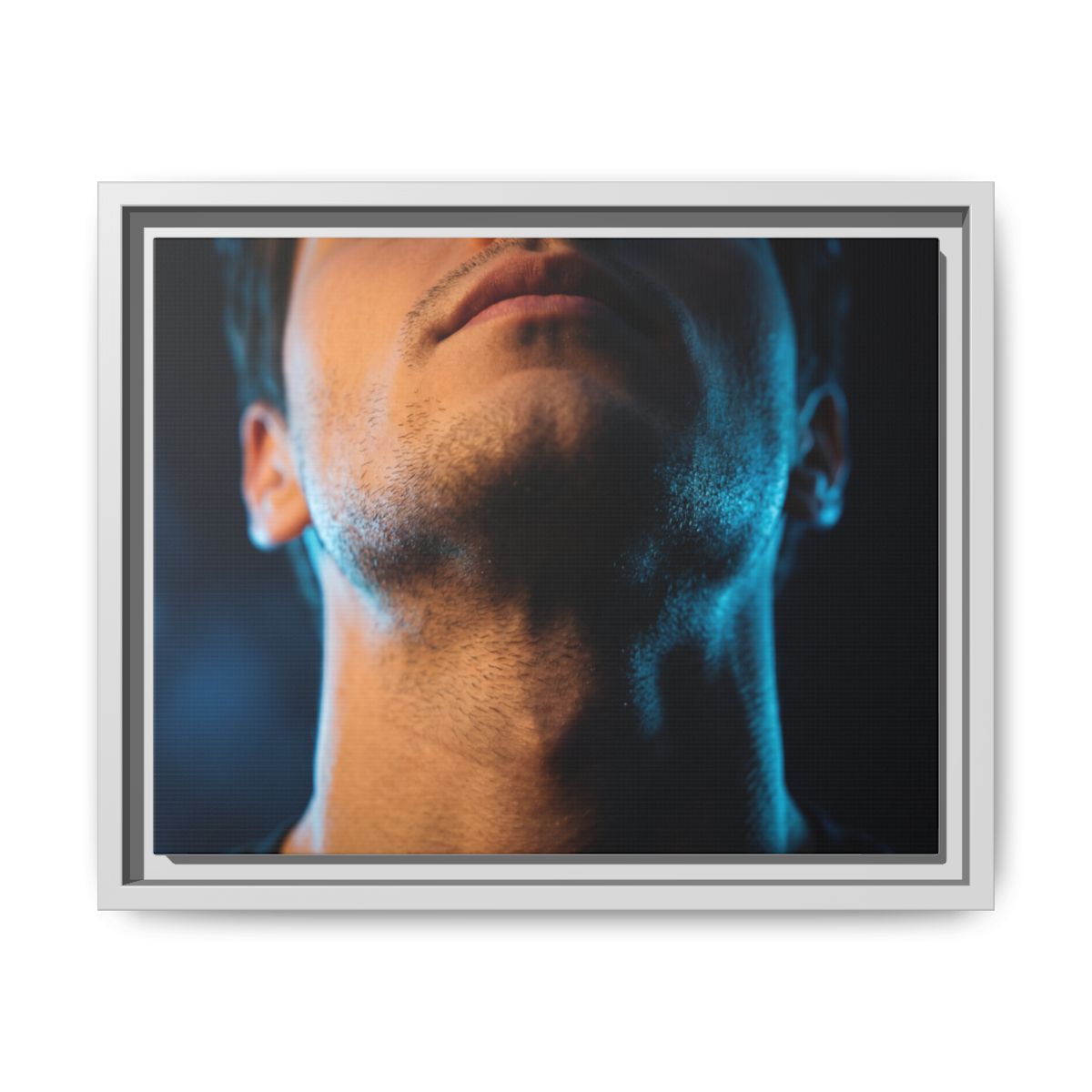 Framed Matte Canvas - Neon Pulse Core — White / 1.25"