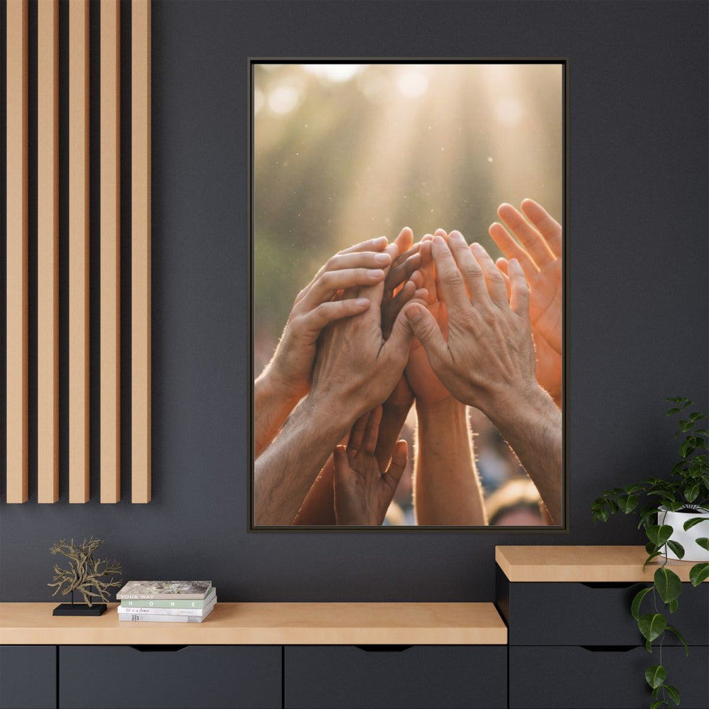 Matte Canvas, Framed - Golden Rays of Unity Wall Art (8×10...