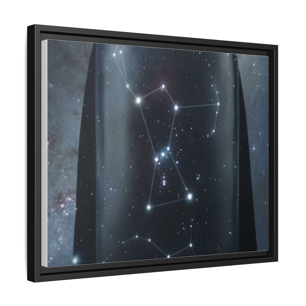 Framed Matte Canvas - Cosmic Sentinel — Black / 1.25" (10×8, 12×9, 14×11, 16×12, 20×10, 18×12, 20×16, 24×16, 24×18, 36×12, 24×20, 32×16, 30×20, 30×24, 32×24, 48×16, 36×24, 48×24, 40×30, 60×20, 48×32, 60×30 & 60×40)