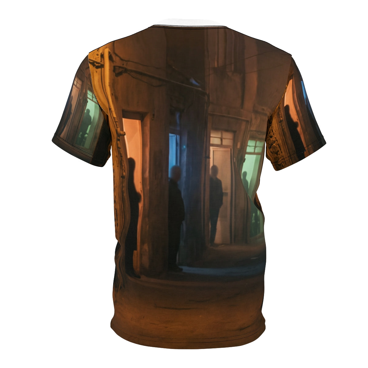 Men's Unisex Cut & Sew Tee - Nocturnal Alleyway Misty Street...