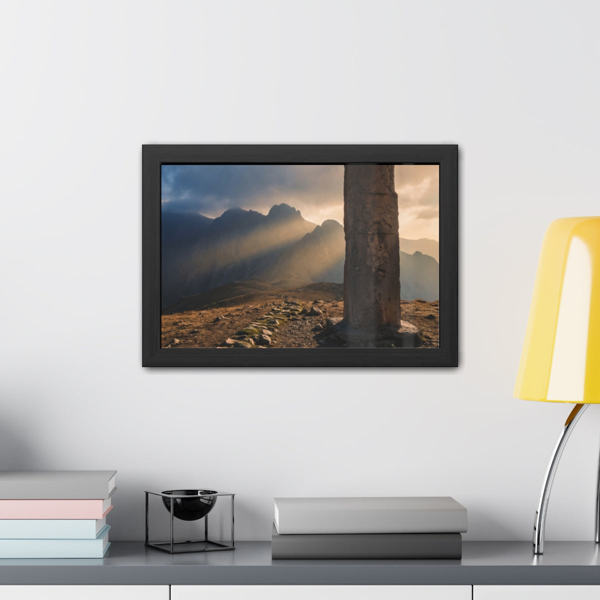 Framed Posters - Mystic Monolith Ancient Persian Mountain......