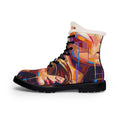 Men's Fur and Leather Boots - Shattered Elegance | Echovira...
