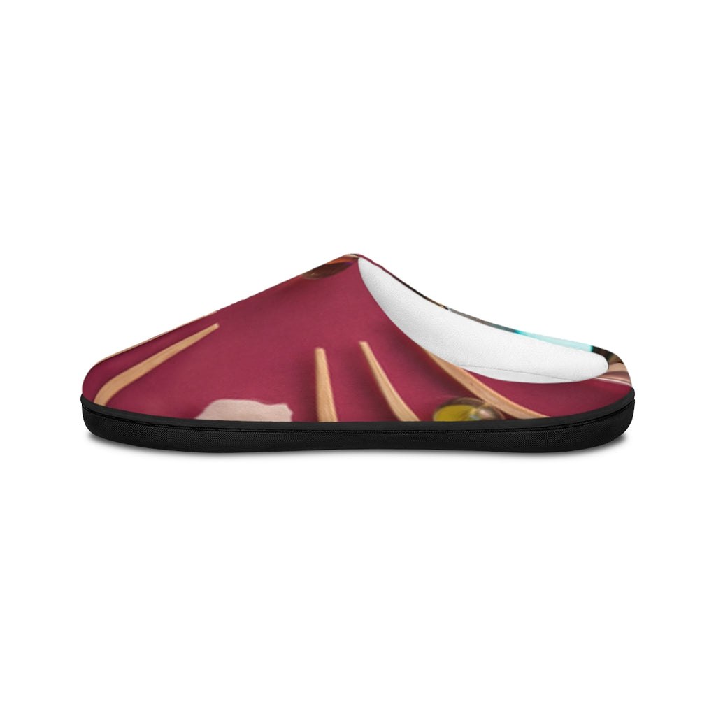 Women's Indoor Slippers with Vintage Theater Art