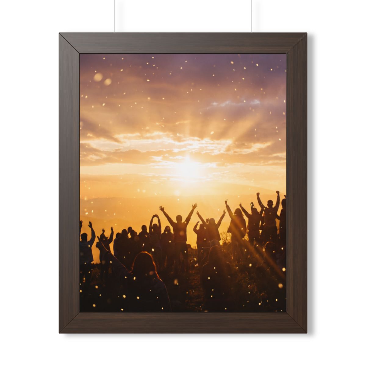 Framed Vertical Poster - Summit Ridge — Walnut (11×14... |...
