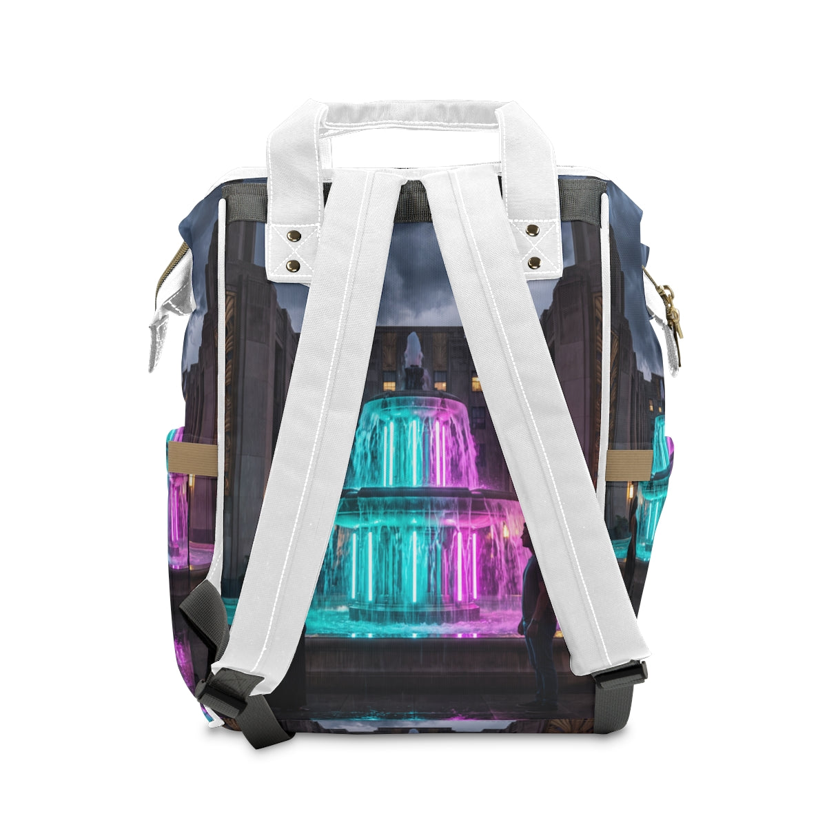 Neon Fountain City Diaper Backpack