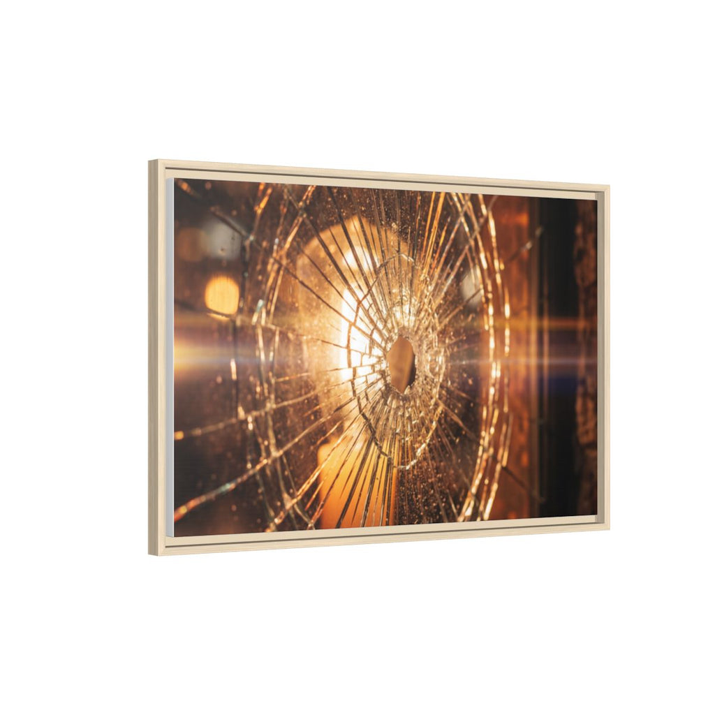 Framed Matte Canvas - Shattered Glass