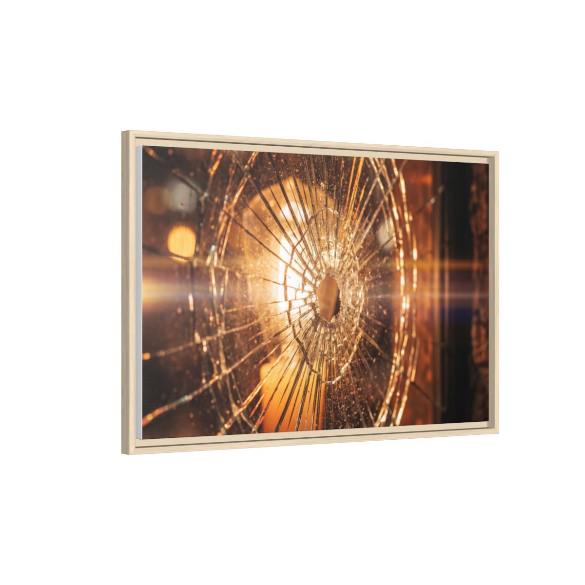 Framed Matte Canvas - Shattered Glass