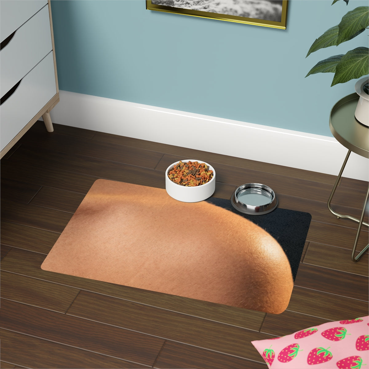 Pet Food Mat - Golden Hour Contour - Luminous Silhouette |...