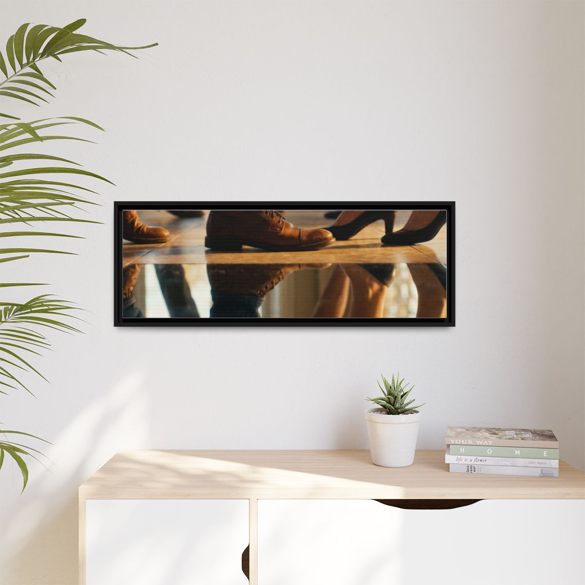 Matte Canvas, Framed - Golden Hour Reflections Cinematic Art...