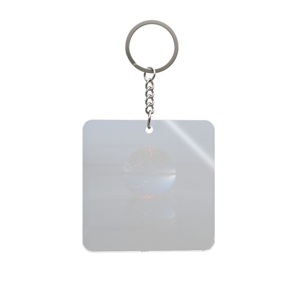 Square Keychain - Radiant Sphere Charm | Echovira Gallery