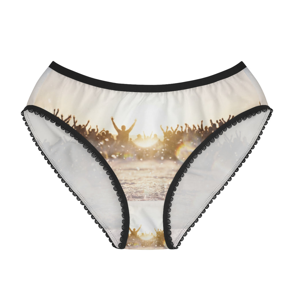 Women's Briefs with Golden Hour Crowd Art
