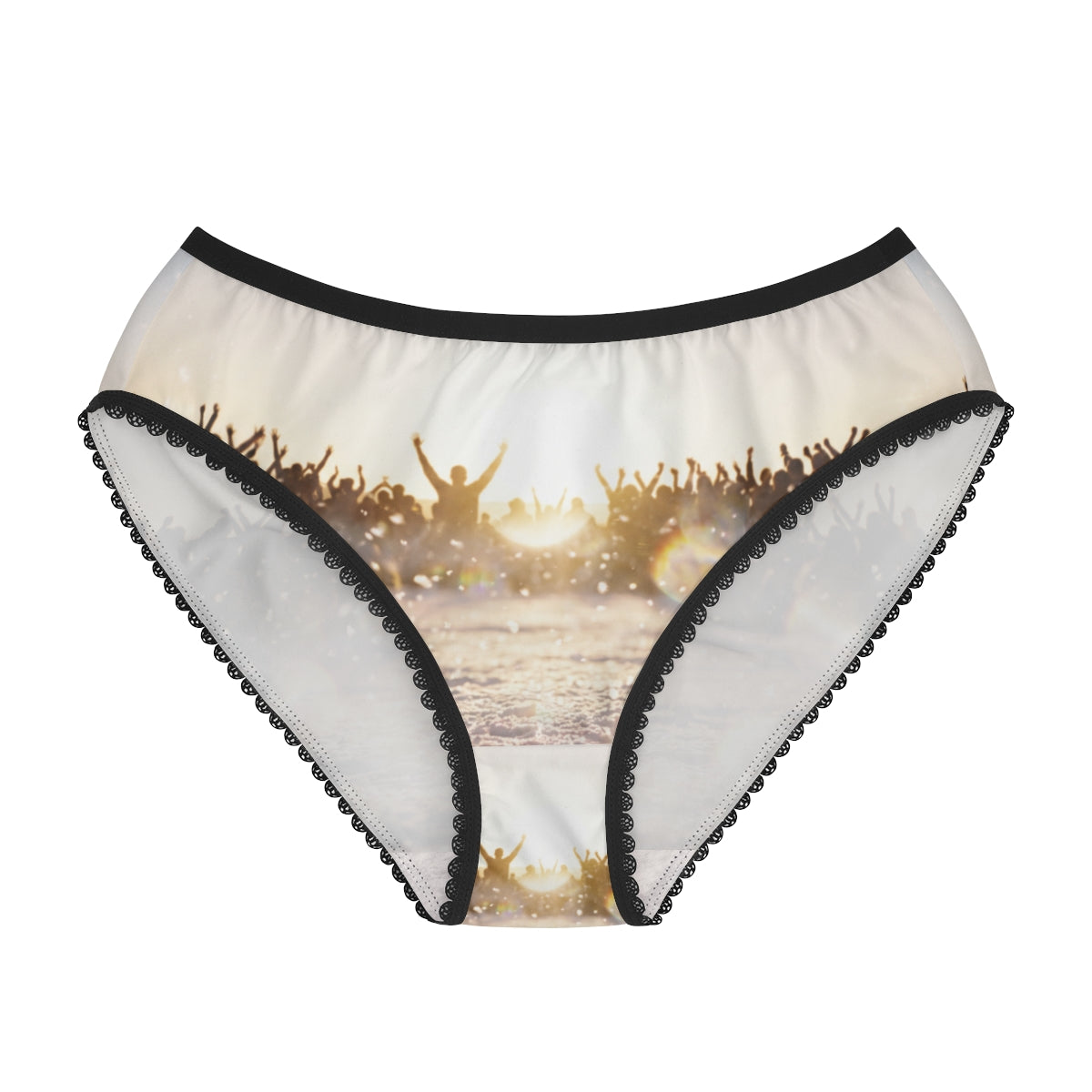 Women's Briefs with Golden Hour Crowd Art