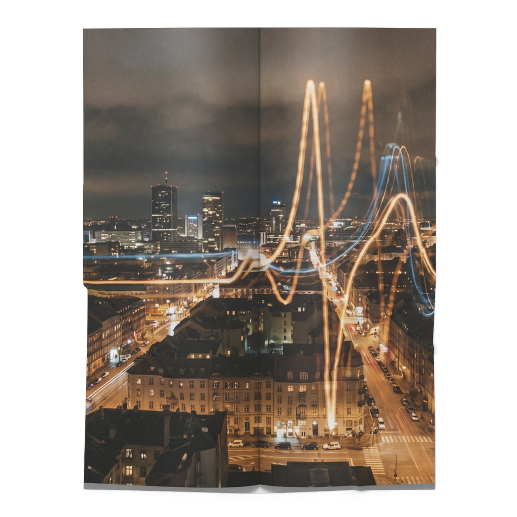 City Skyline Baby Swaddle Blanket