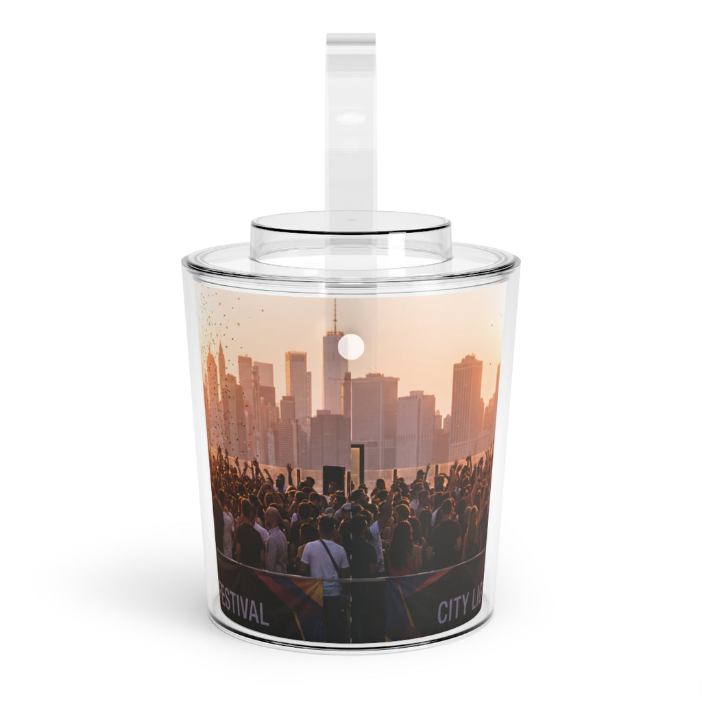 Ice Bucket with Tongs - City Lights Festival | Echovira...