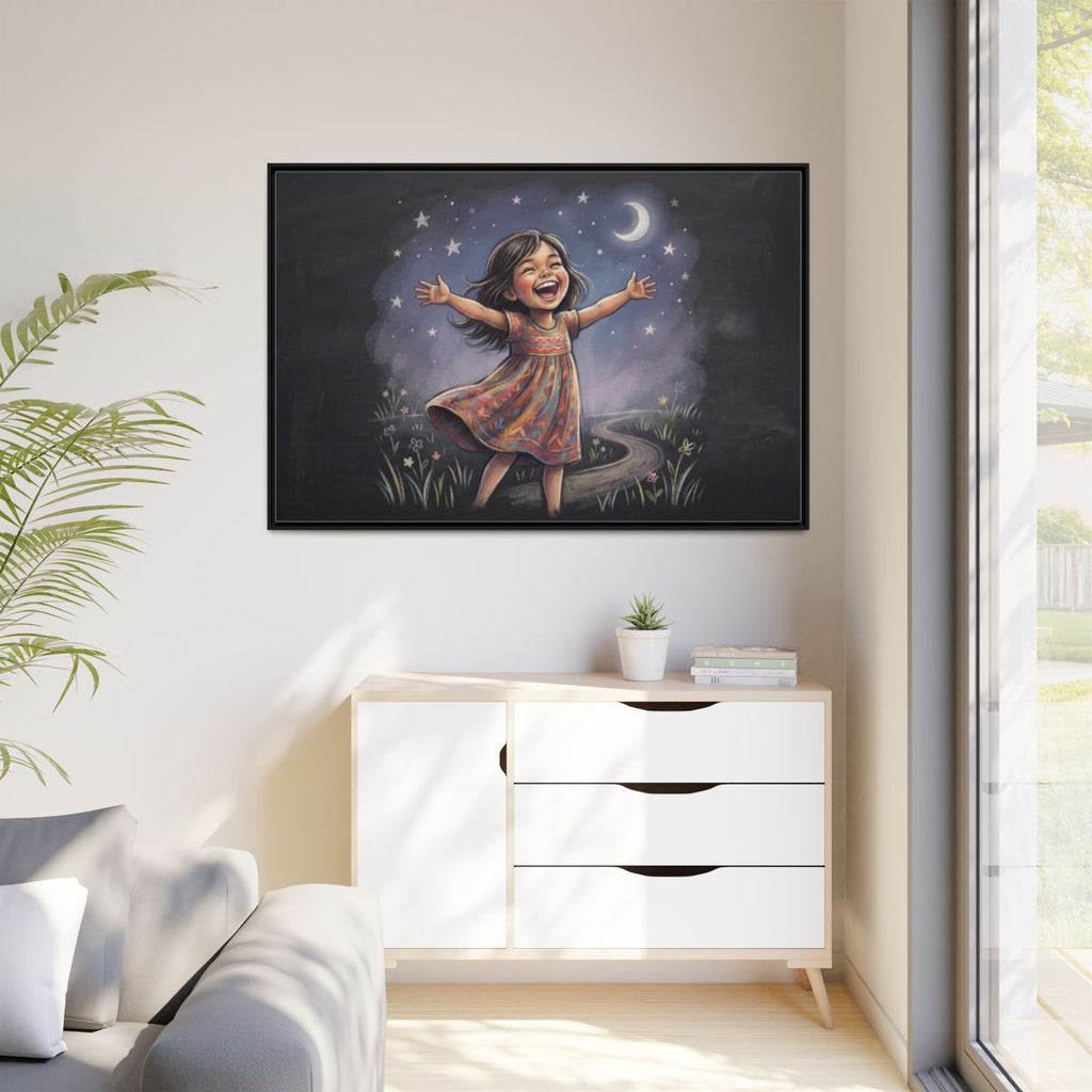 Matte Canvas Framed - Starlit Wonder Joy — Black / 1.25"......
