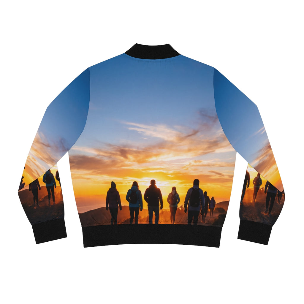 Women's Bomber Jacket - Golden Hiker Dawn