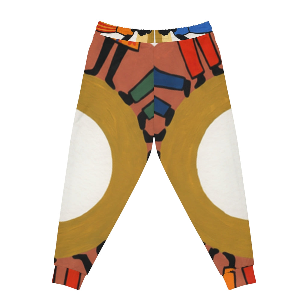 Men's Athletic Joggers - Unity Mandala Folk Art | Echovira...