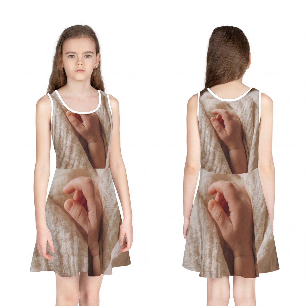Girls' Sleeveless Sundress - Soft Cream Muslin | Echovira...