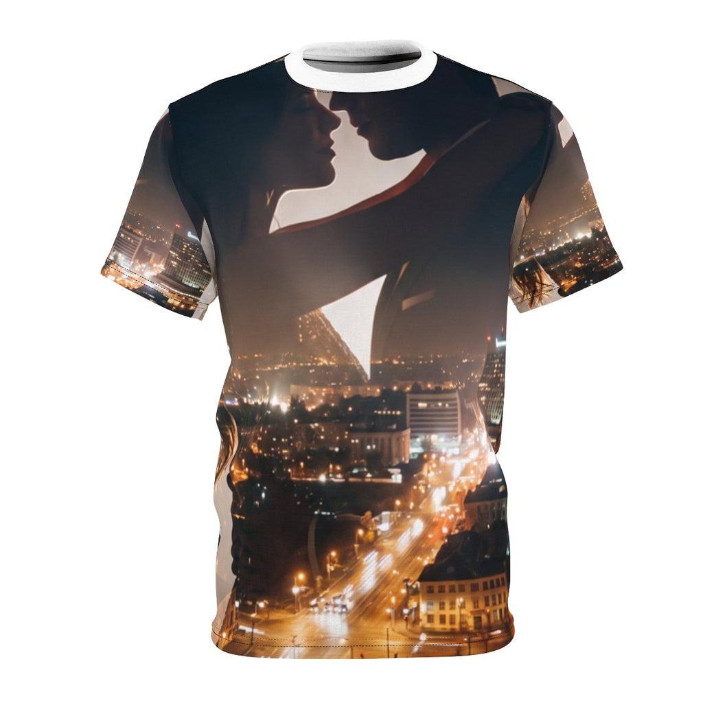 Unisex Cut & Sew Tee - Midnight City Skyline | Echovira...