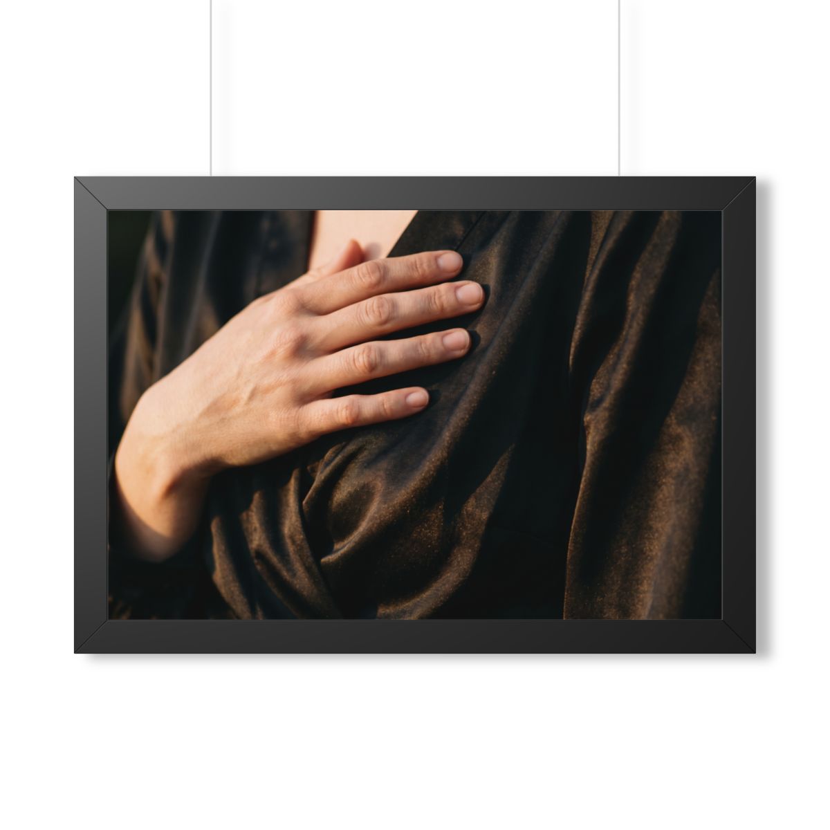 Framed Horizontal Poster - Sunset Satin — Black (14×11... |...