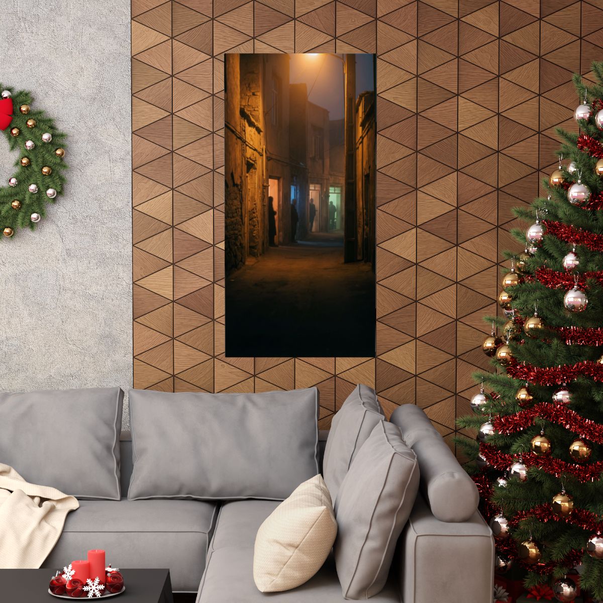 Matte Vertical Posters - Shadowed Alleyway Mystery Art Print...